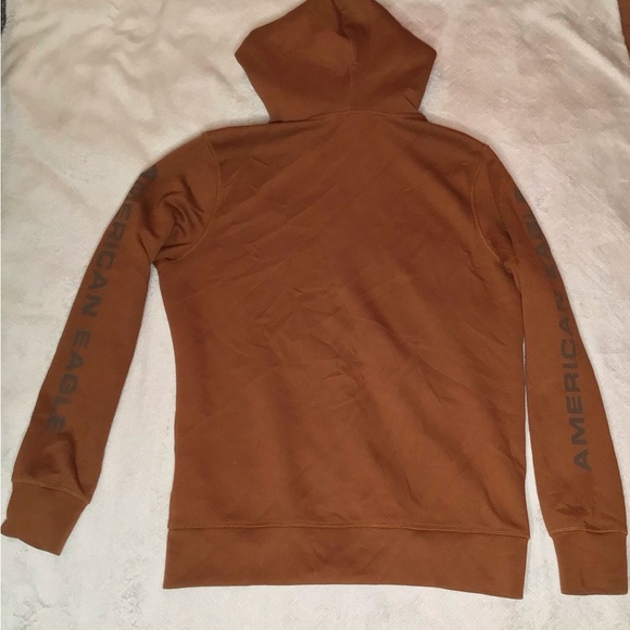 Men’s American Eagle Brown Tan Zip Up Sweatshirt Hoodie Size MT(Medium Tall) - Picture 11 of 11